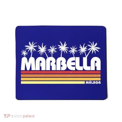 Marbella Malaga Spain Retro Beach Tourism Gift Mousepad