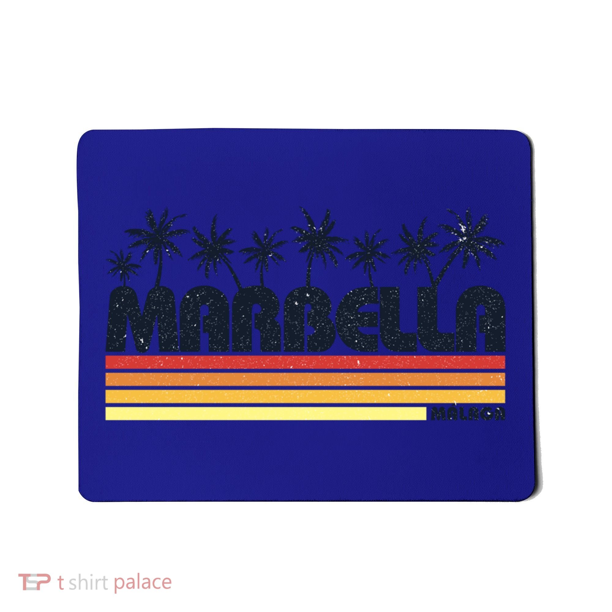 Marbella Malaga Spain Retro Beach Tourism Gift Mousepad