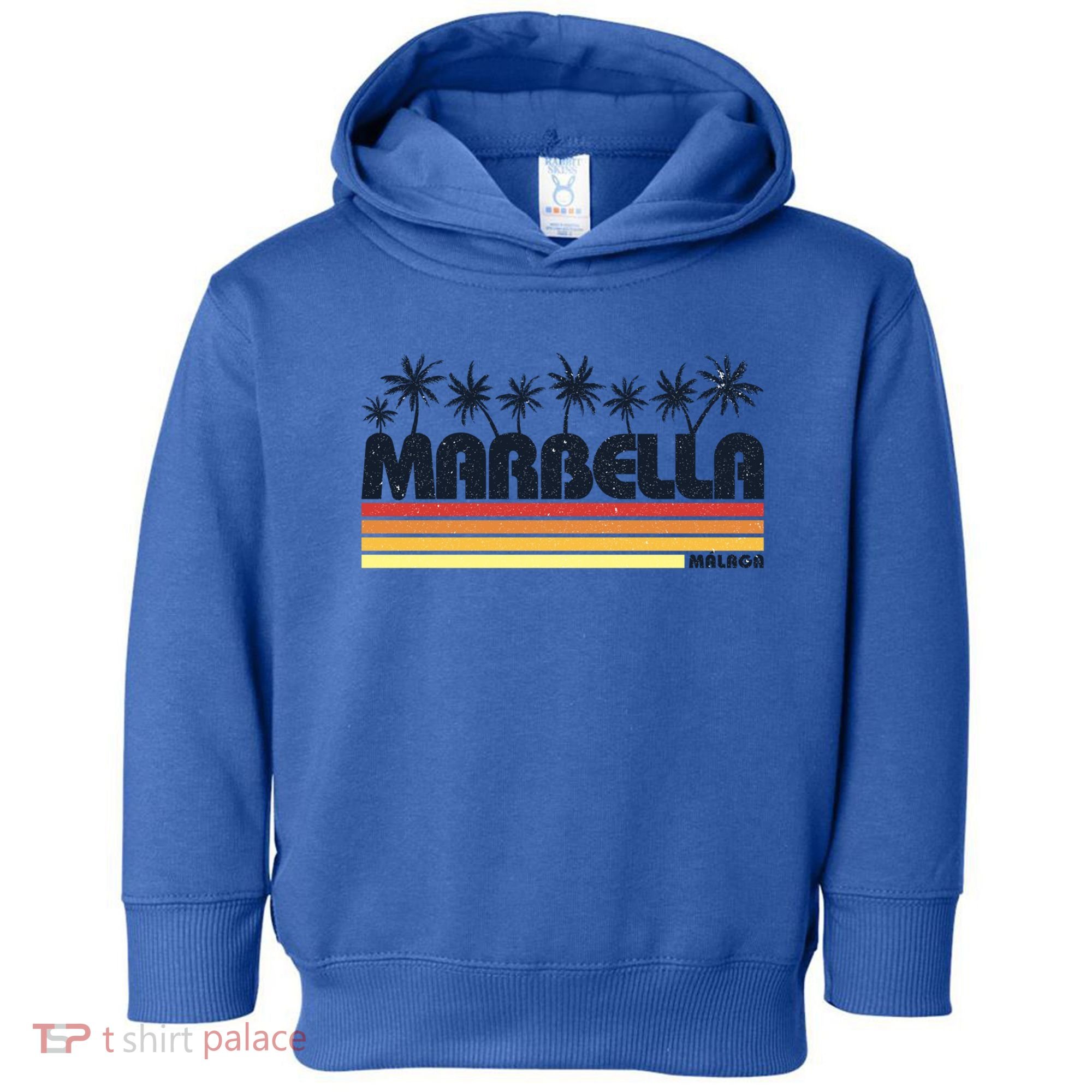 Marbella Malaga Spain Retro Beach Tourism Gift Toddler Hoodie