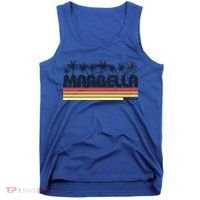 Marbella Malaga Spain Retro Beach Tourism Gift Tank Top thumb 0