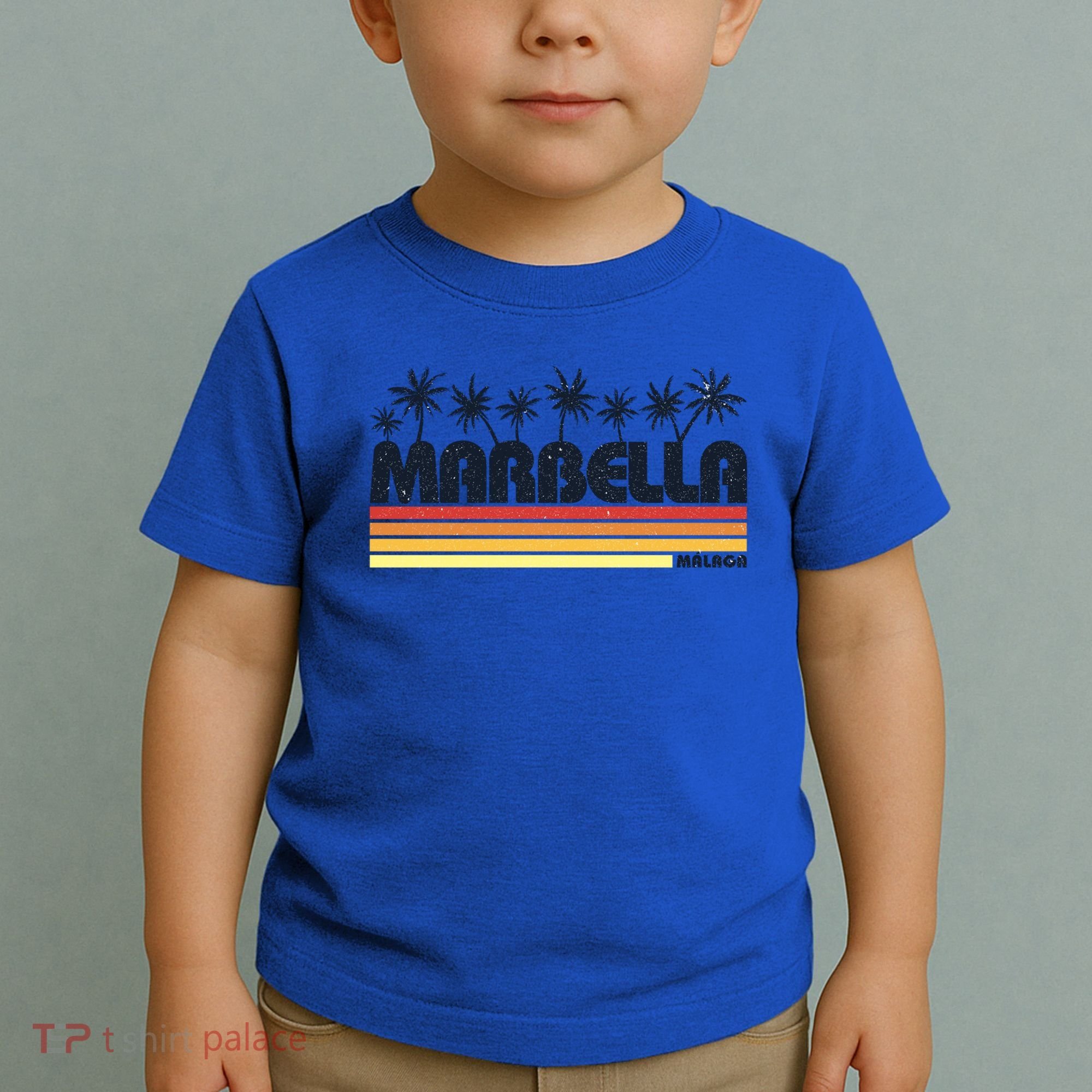 Marbella Malaga Spain Retro Beach Tourism Gift Toddler T-Shirt