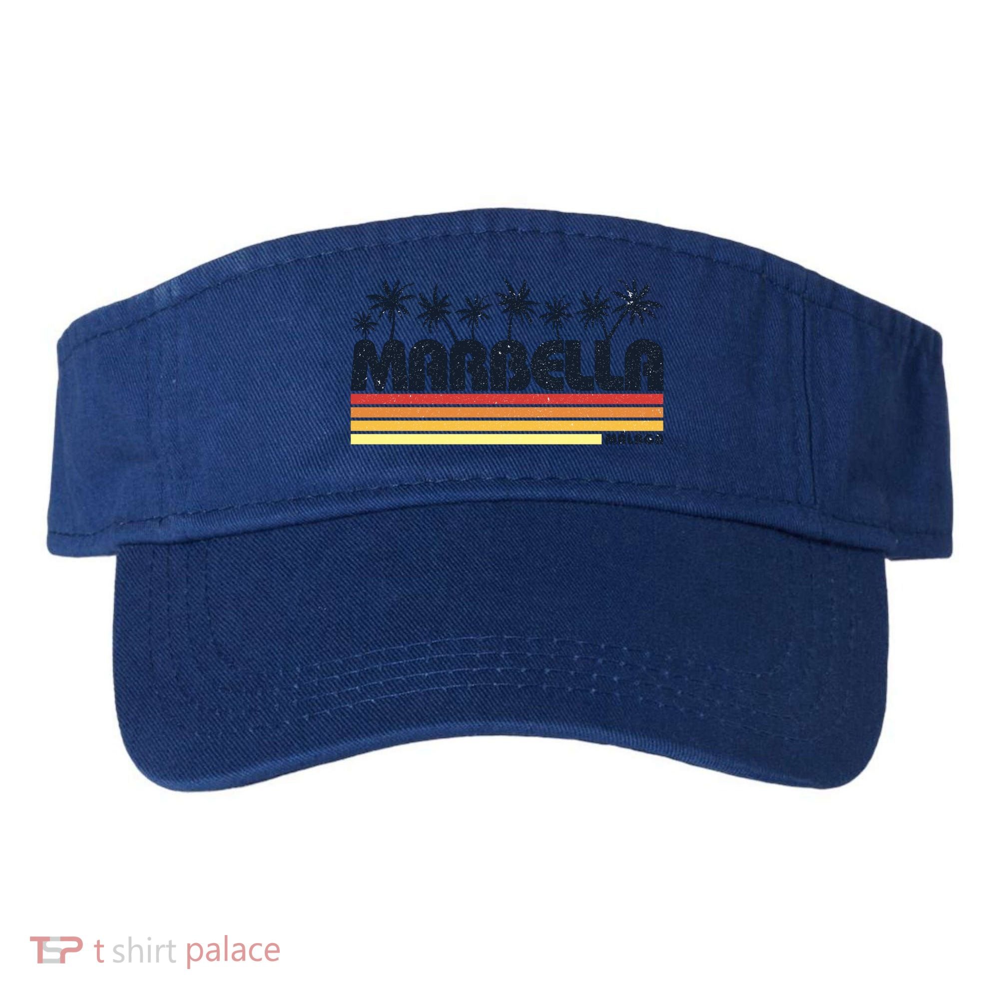 Marbella Malaga Spain Retro Beach Tourism Gift Visor