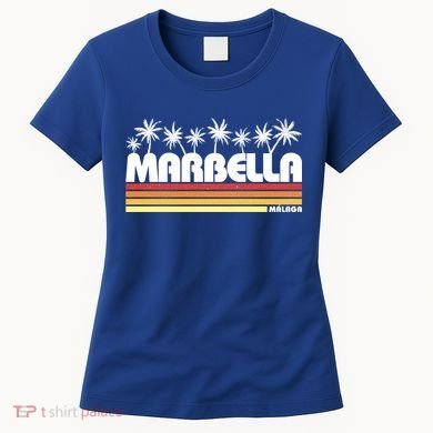 Marbella Malaga Spain Retro Beach Tourism Gift Women's T-Shirt