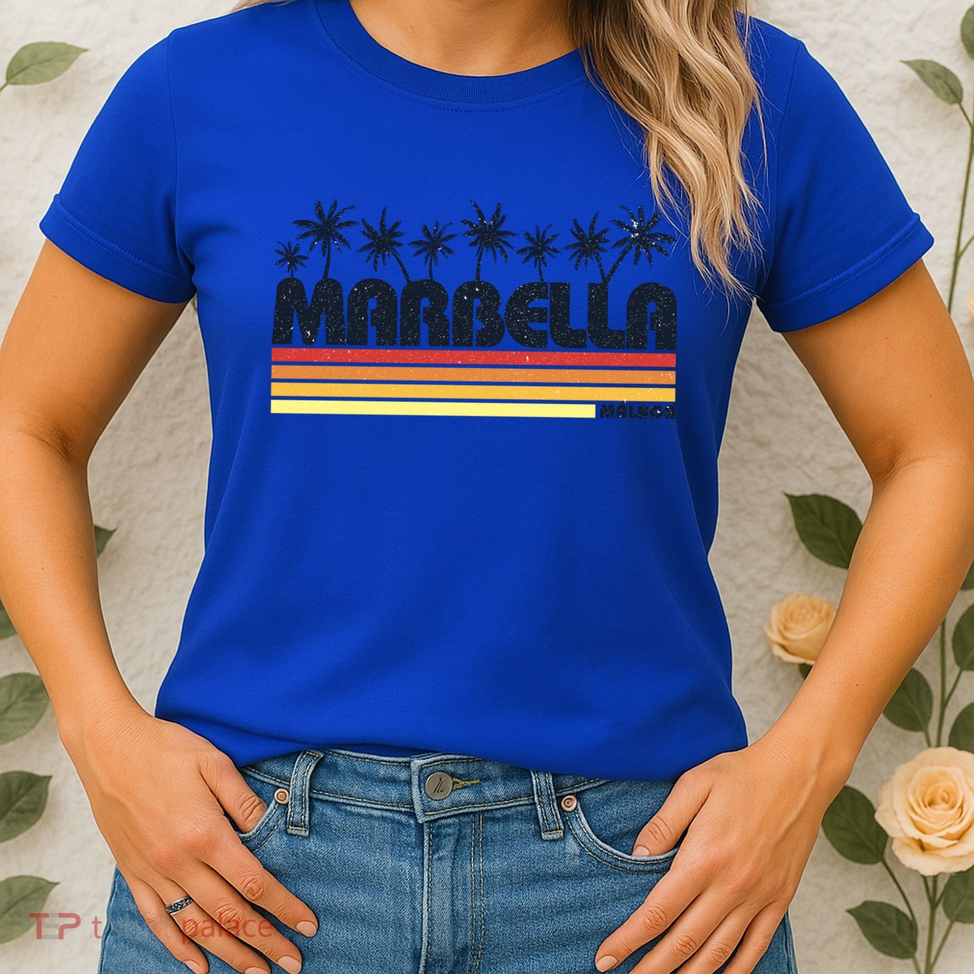 Marbella Malaga Spain Retro Beach Tourism Gift Women's T-Shirt