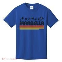 Marbella Malaga Spain Retro Beach Tourism Gift Kids T-Shirt thumb 0