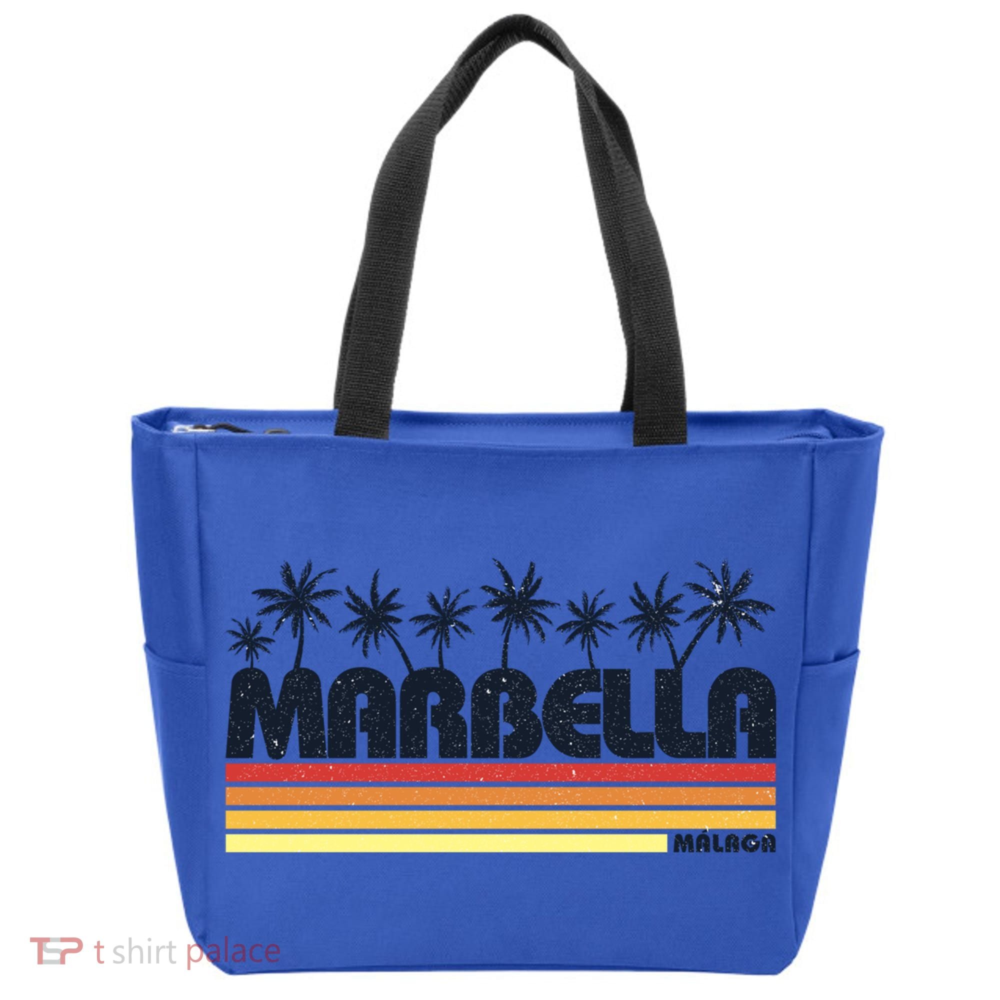 Marbella Malaga Spain Retro Beach Tourism Gift Tote Bag