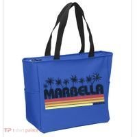 Marbella Malaga Spain Retro Beach Tourism Gift Tote Bag thumb 2