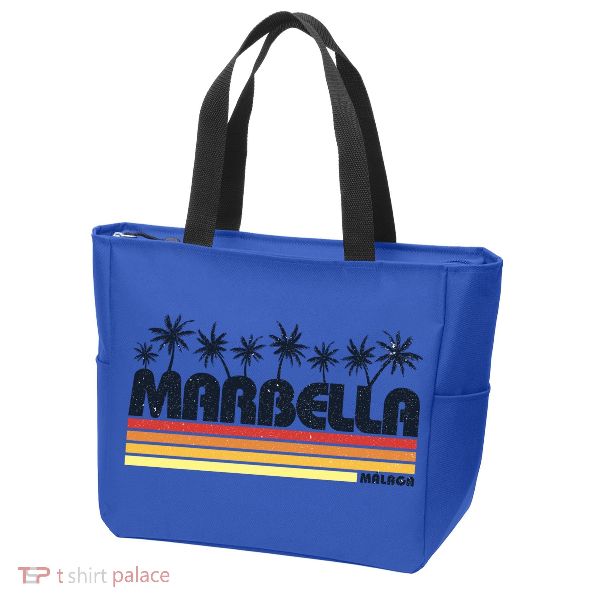 Marbella Malaga Spain Retro Beach Tourism Gift Tote Bag