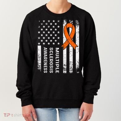 MS Multiple Sclerosis Awareness Orange Ribbon Women's Sweatshirt