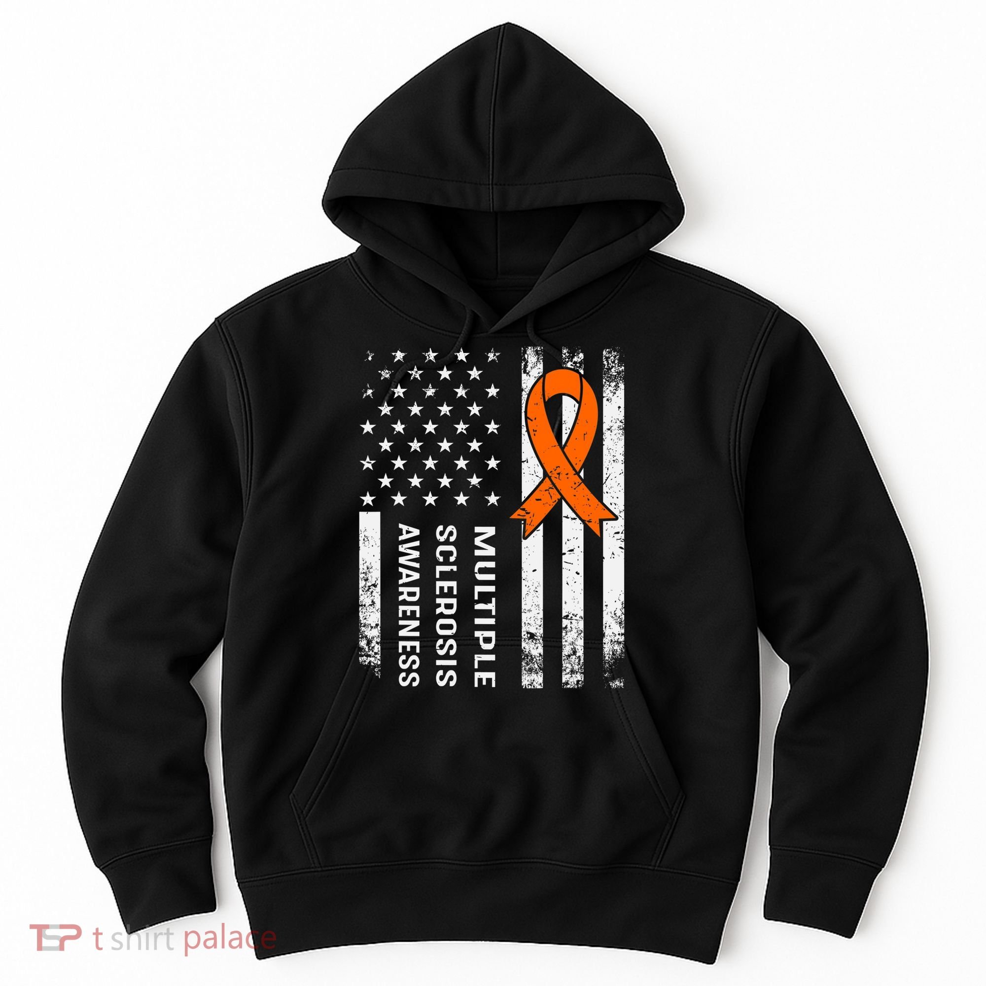 MS Multiple Sclerosis Awareness Orange Ribbon Hoodie