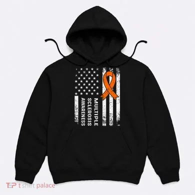 MS Multiple Sclerosis Awareness Orange Ribbon Hoodie