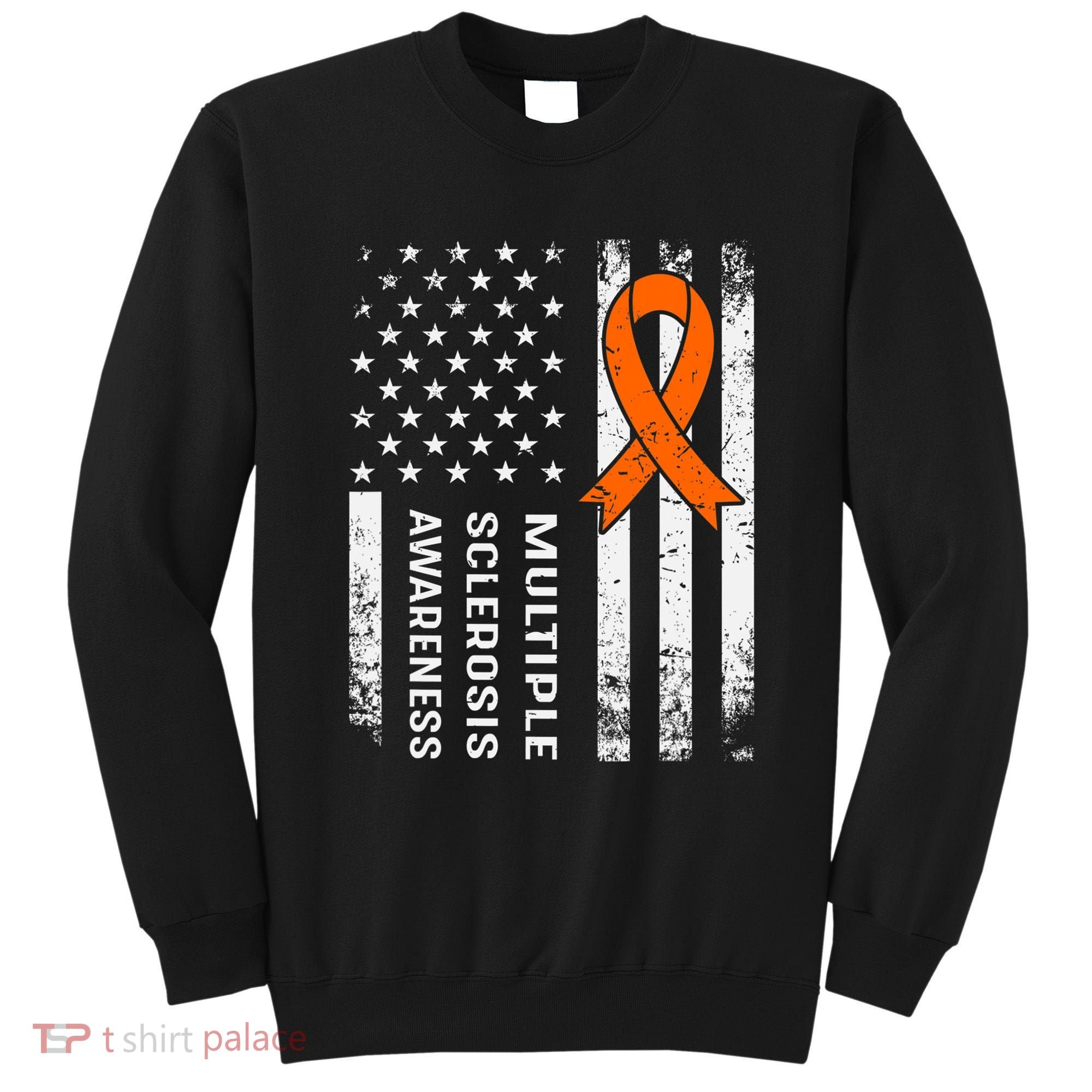 MS Multiple Sclerosis Awareness Orange Ribbon Sweatshirt