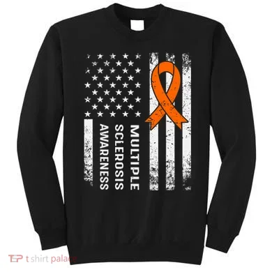 MS Multiple Sclerosis Awareness Orange Ribbon Sweatshirt
