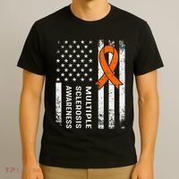 MS Multiple Sclerosis Awareness Orange Ribbon T-Shirt thumb 3