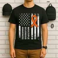 MS Multiple Sclerosis Awareness Orange Ribbon T-Shirt thumb 6