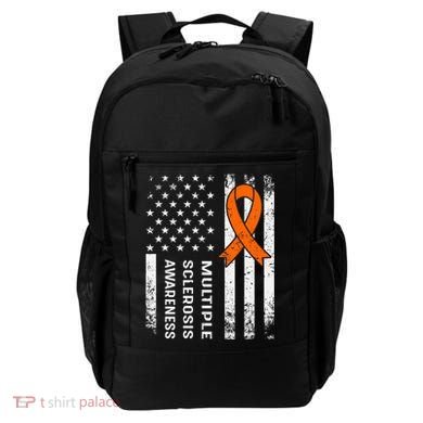 MS Multiple Sclerosis Awareness Orange Ribbon Backpack