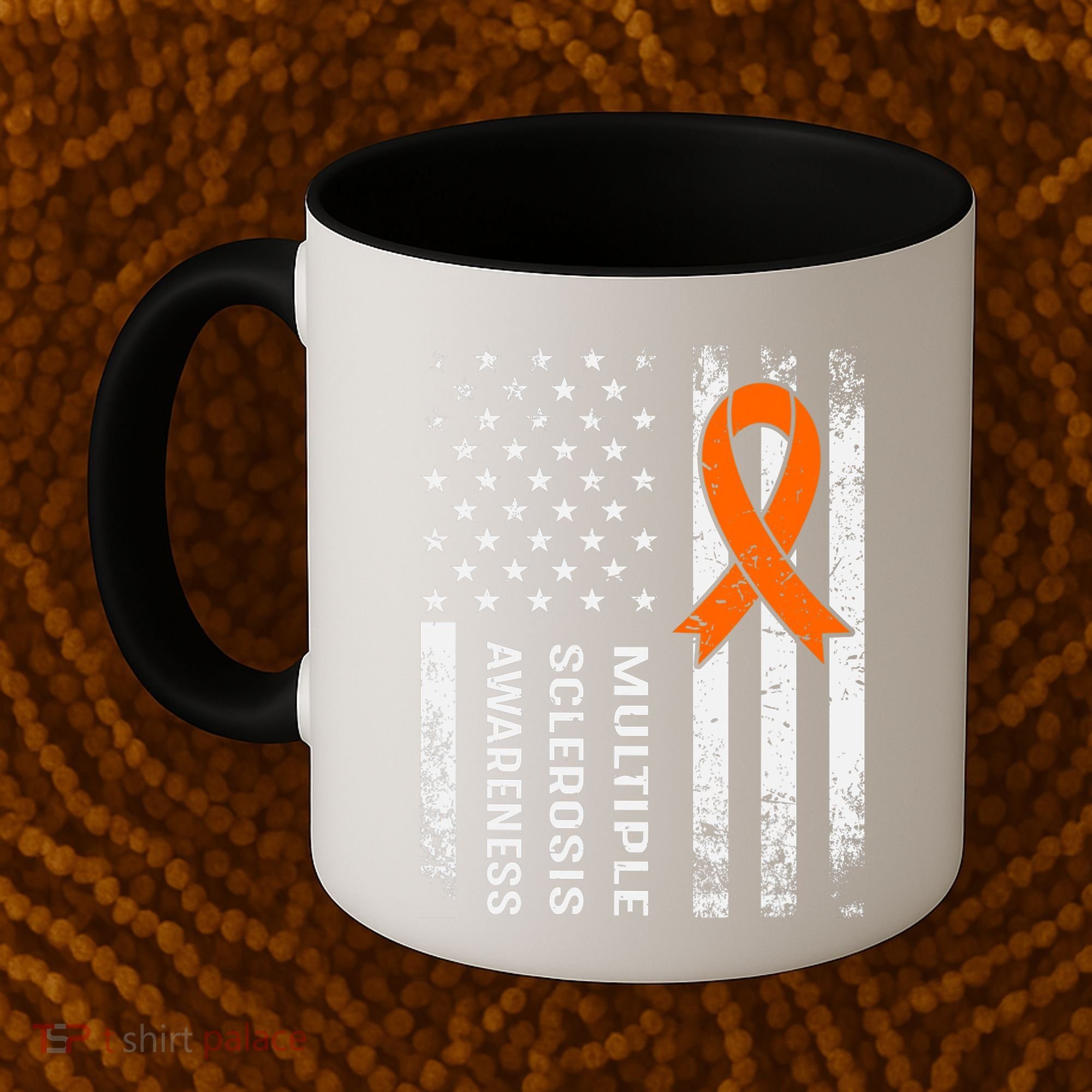 MS Multiple Sclerosis Awareness Orange Ribbon Coffee Mug