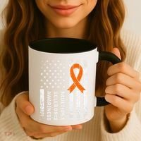 MS Multiple Sclerosis Awareness Orange Ribbon Coffee Mug thumb 3
