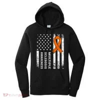 MS Multiple Sclerosis Awareness Orange Ribbon Women's Hoodie thumb 0