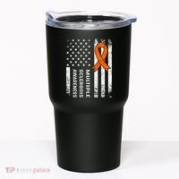 MS Multiple Sclerosis Awareness Orange Ribbon Tumbler thumb 0