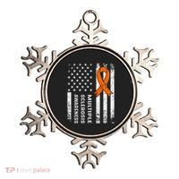 MS Multiple Sclerosis Awareness Orange Ribbon Ornament thumb 0