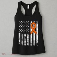 MS Multiple Sclerosis Awareness Orange Ribbon Women's Tank Top thumb 3