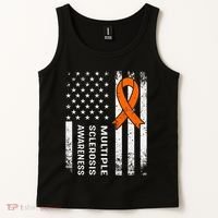 MS Multiple Sclerosis Awareness Orange Ribbon Tank Top thumb 2