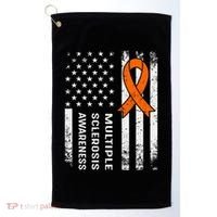 MS Multiple Sclerosis Awareness Orange Ribbon Golf Towel thumb 0