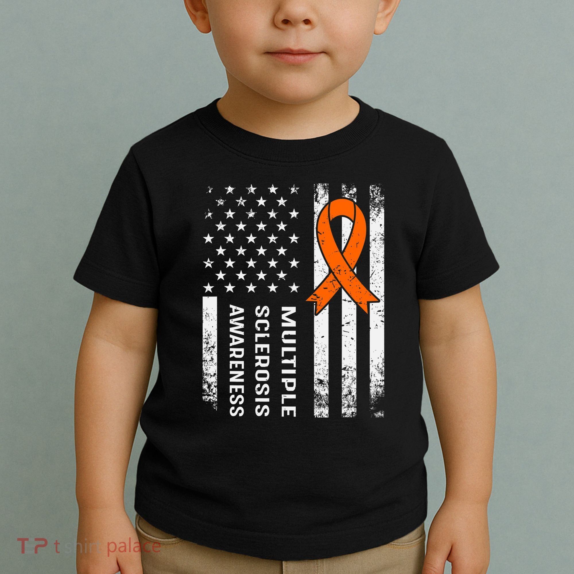 MS Multiple Sclerosis Awareness Orange Ribbon Toddler T-Shirt