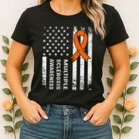 MS Multiple Sclerosis Awareness Orange Ribbon Women's T-Shirt thumb 2