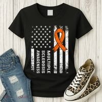 MS Multiple Sclerosis Awareness Orange Ribbon Women's T-Shirt thumb 3