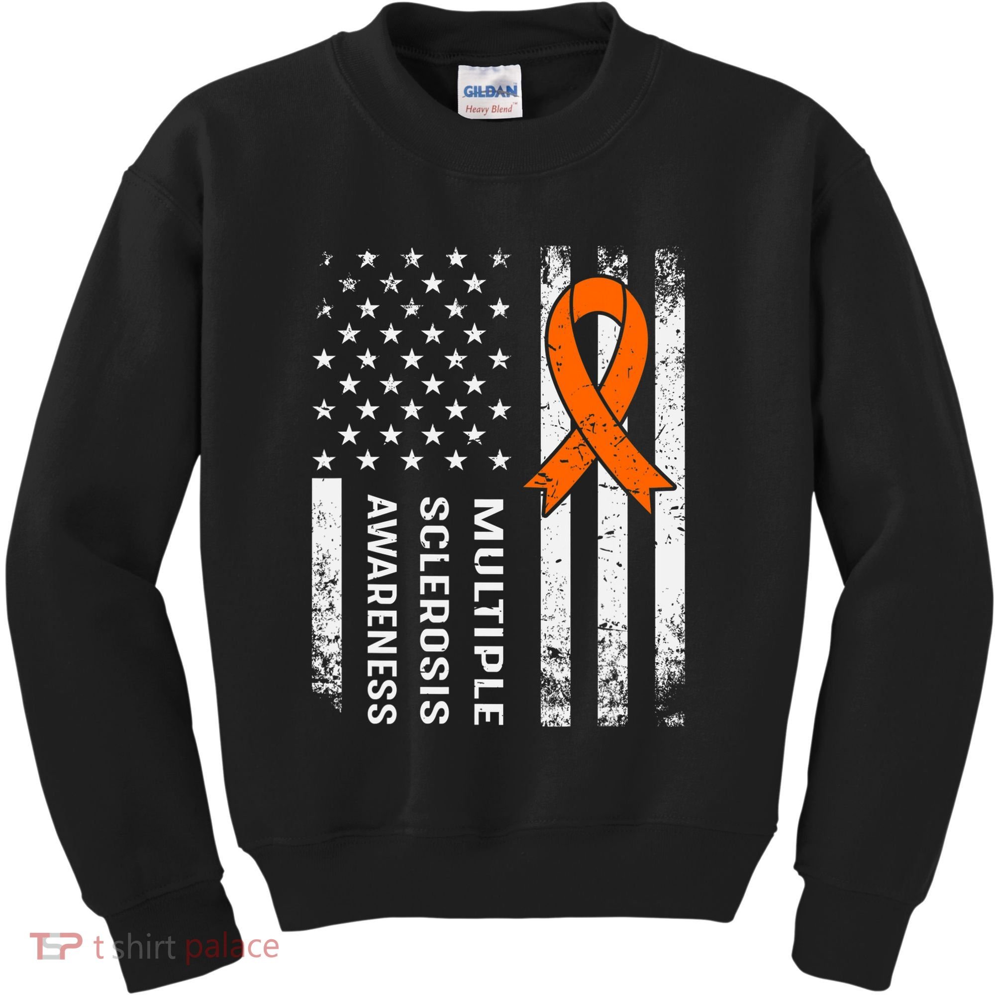MS Multiple Sclerosis Awareness Orange Ribbon Kids Sweatshirt
