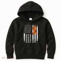 MS Multiple Sclerosis Awareness Orange Ribbon Kids Hoodie thumb 0