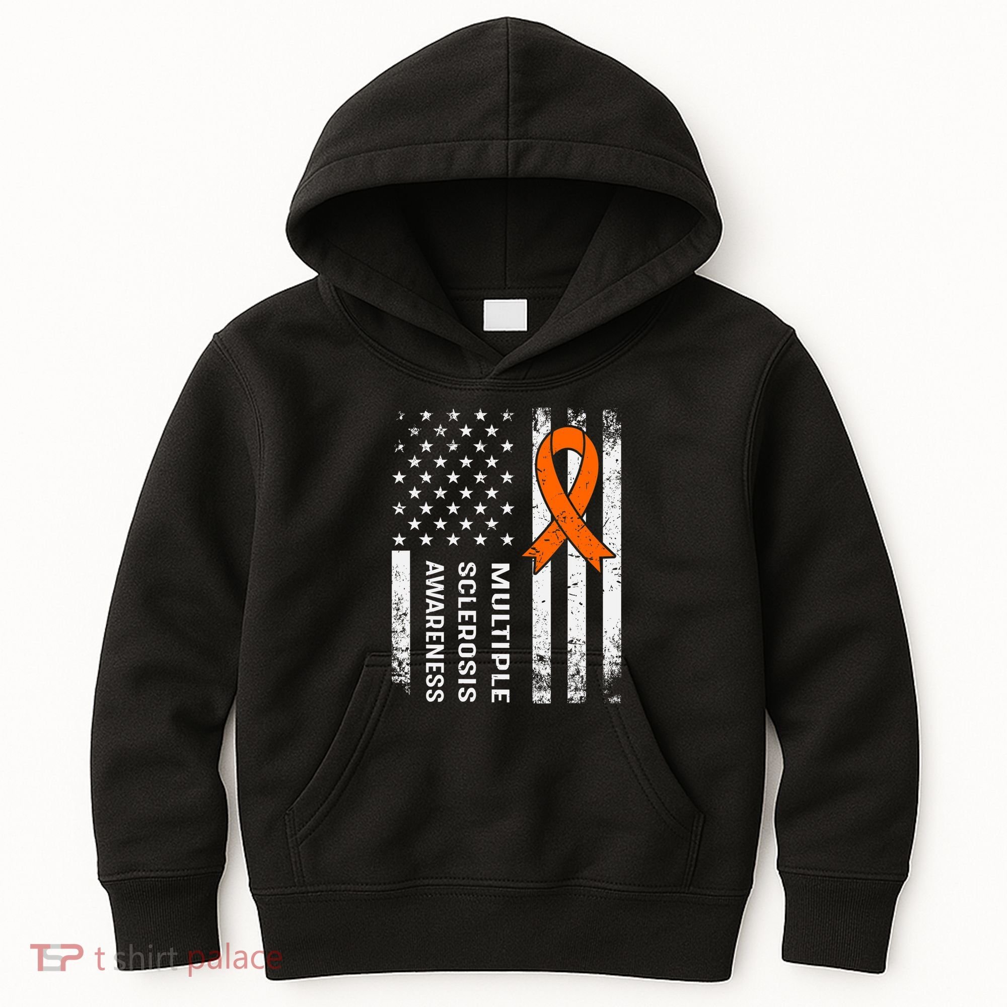 MS Multiple Sclerosis Awareness Orange Ribbon Kids Hoodie