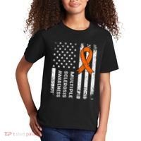 MS Multiple Sclerosis Awareness Orange Ribbon Kids T-Shirt thumb 2