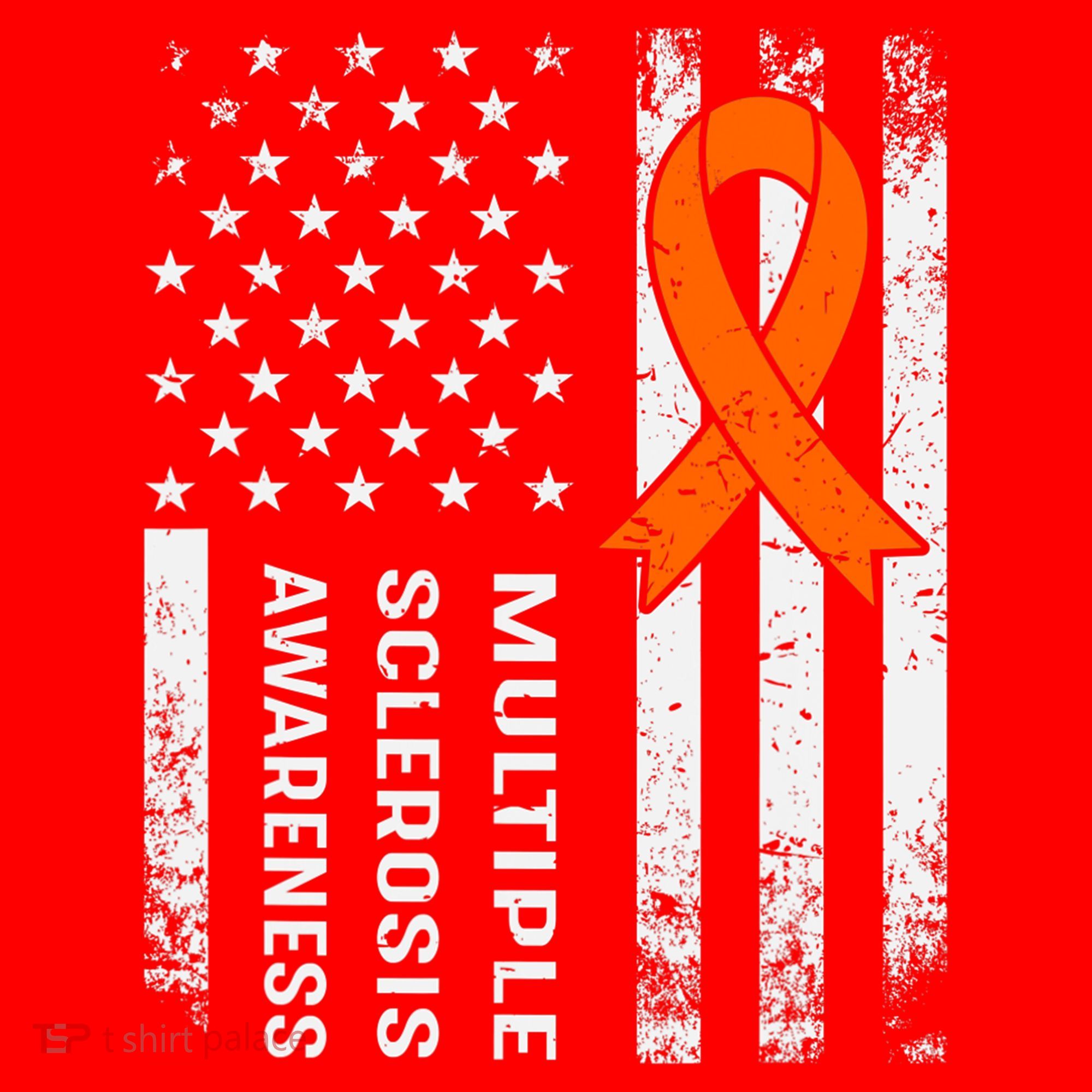 MS Multiple Sclerosis Awareness Orange Ribbon Santa Hat