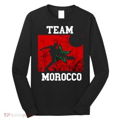 Morocco Moroccan Soccer Team Moroccan Pride Morocco Flag Long Sleeve Shirt