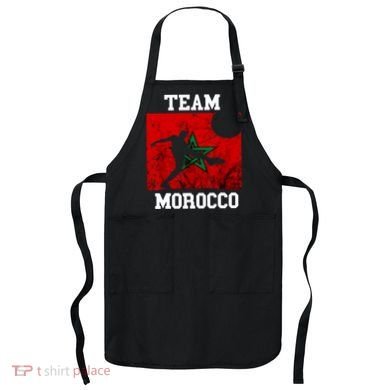 Morocco Moroccan Soccer Team Moroccan Pride Morocco Flag Apron