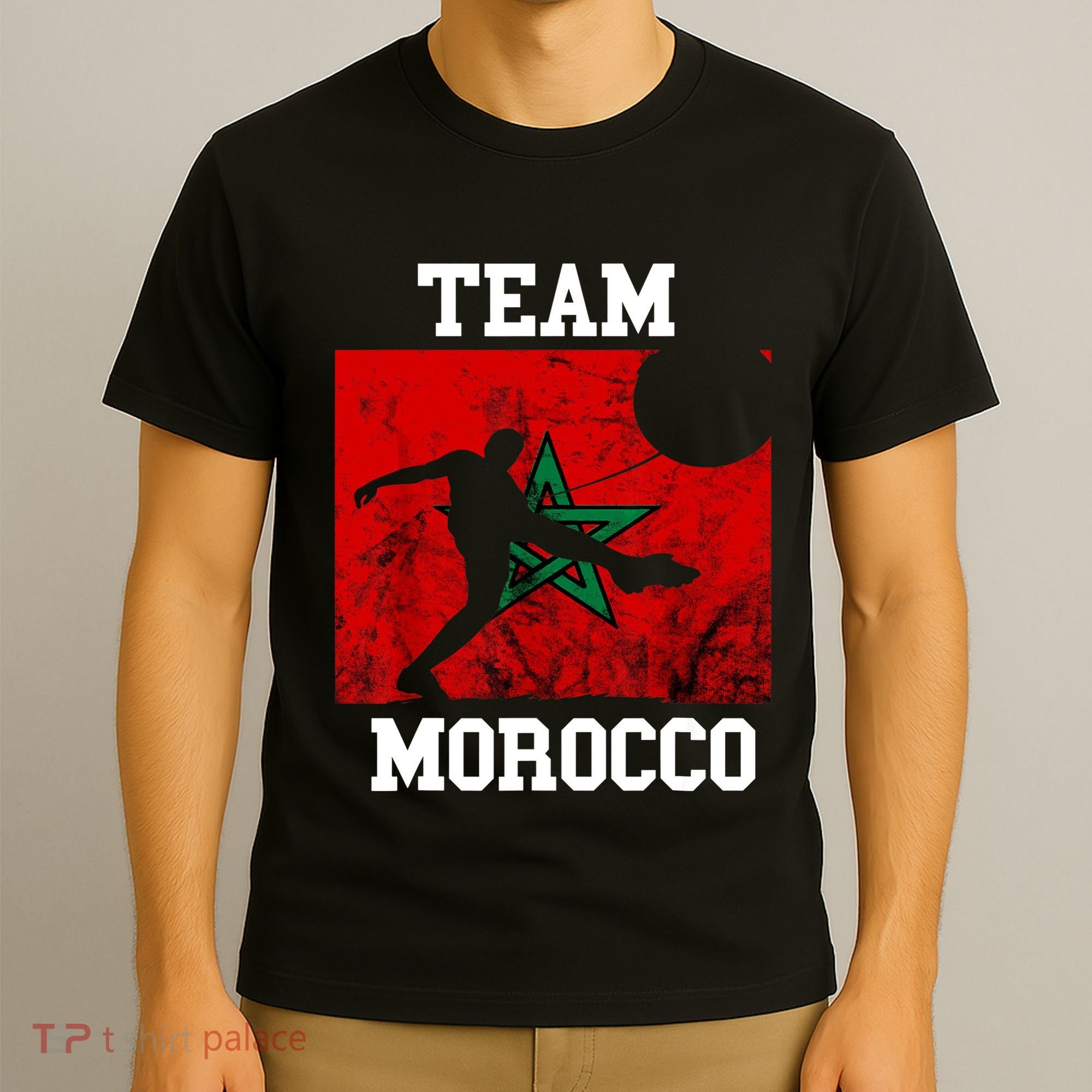 Morocco Moroccan Soccer Team Moroccan Pride Morocco Flag T-Shirt