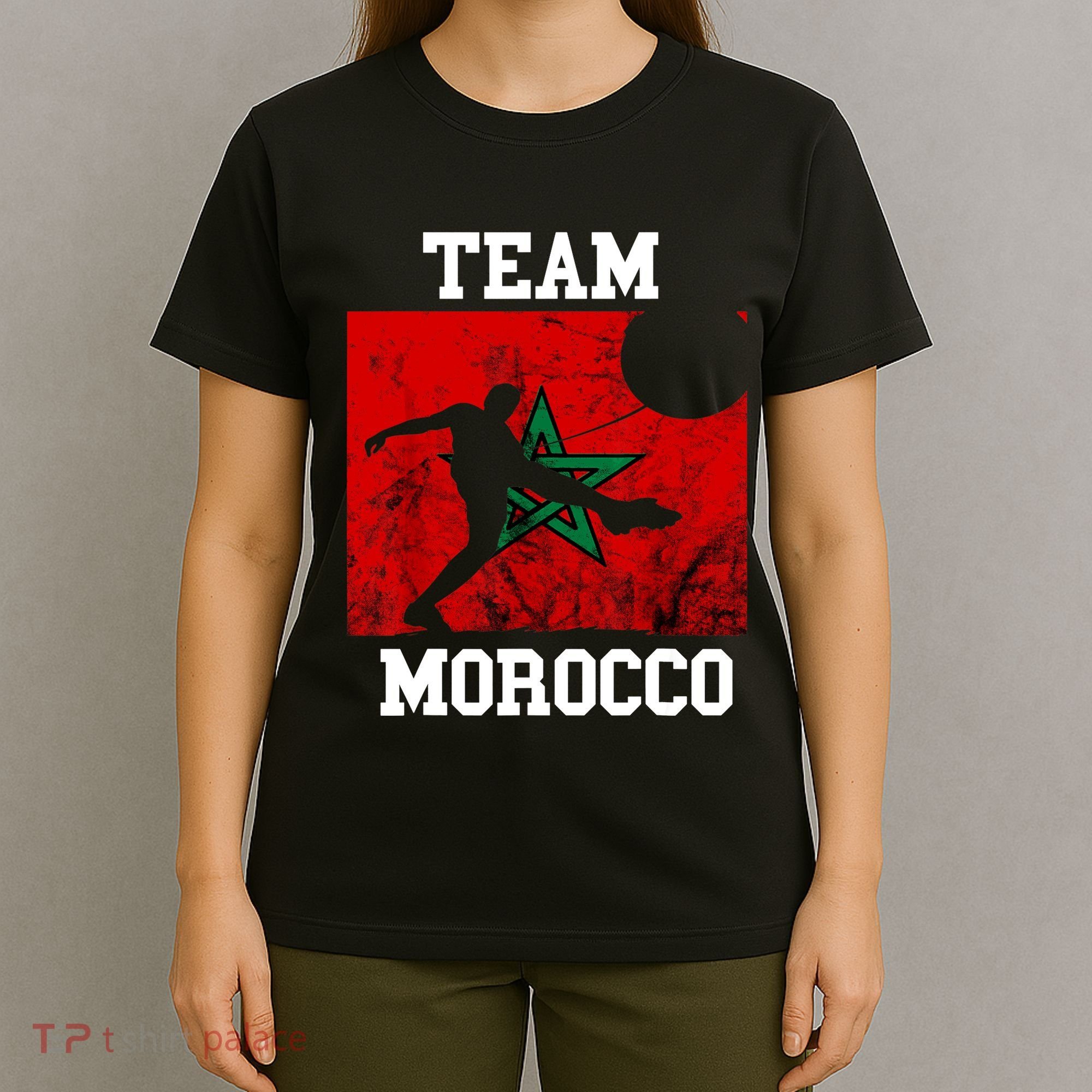 Morocco Moroccan Soccer Team Moroccan Pride Morocco Flag T-Shirt