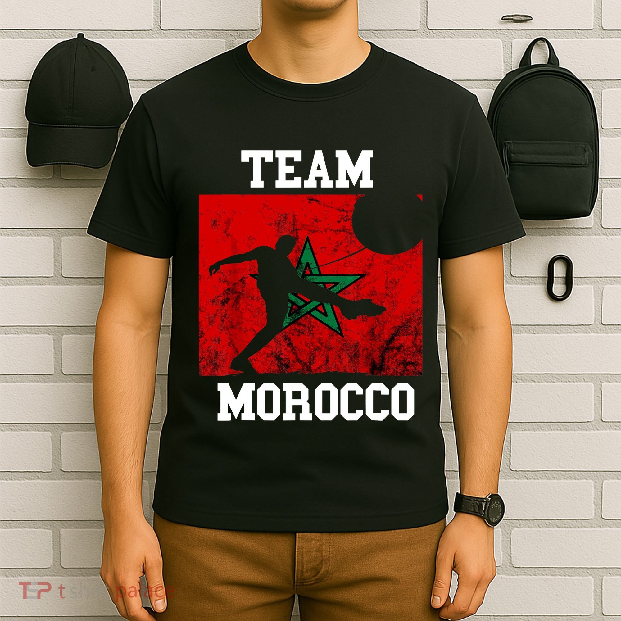 Morocco Moroccan Soccer Team Moroccan Pride Morocco Flag T-Shirt