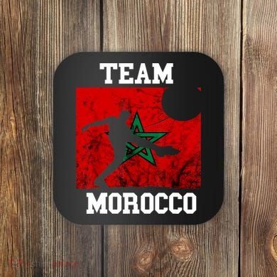 Morocco Moroccan Soccer Team Moroccan Pride Morocco Flag Coaster