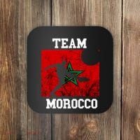 Morocco Moroccan Soccer Team Moroccan Pride Morocco Flag Coaster thumb 0