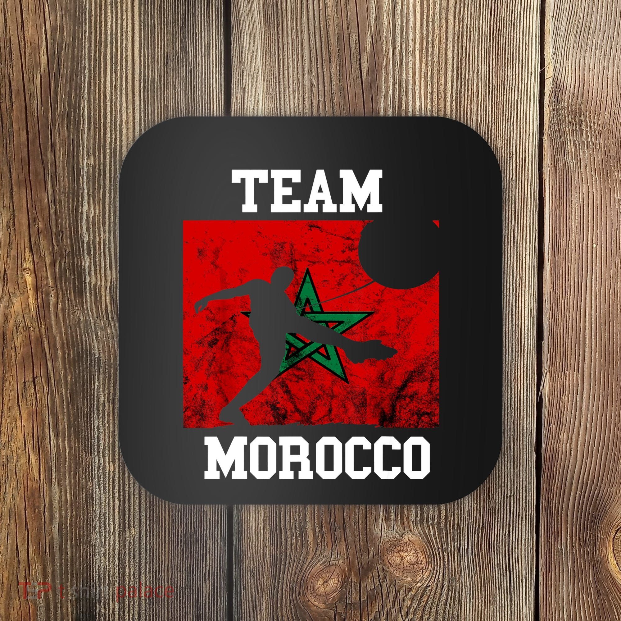 Morocco Moroccan Soccer Team Moroccan Pride Morocco Flag Coaster