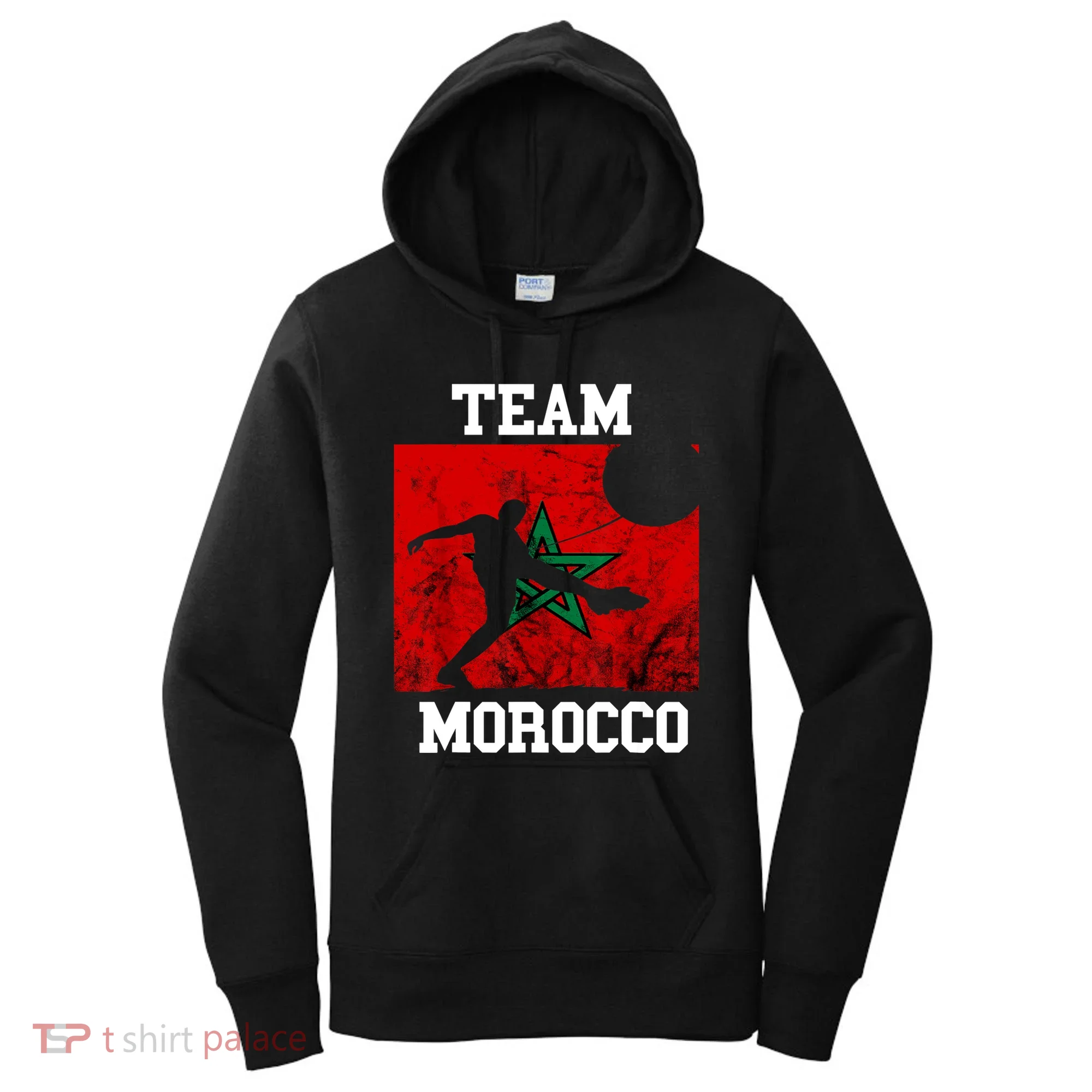 Morocco Moroccan Soccer Team Moroccan Pride Morocco Flag Women's Hoodie