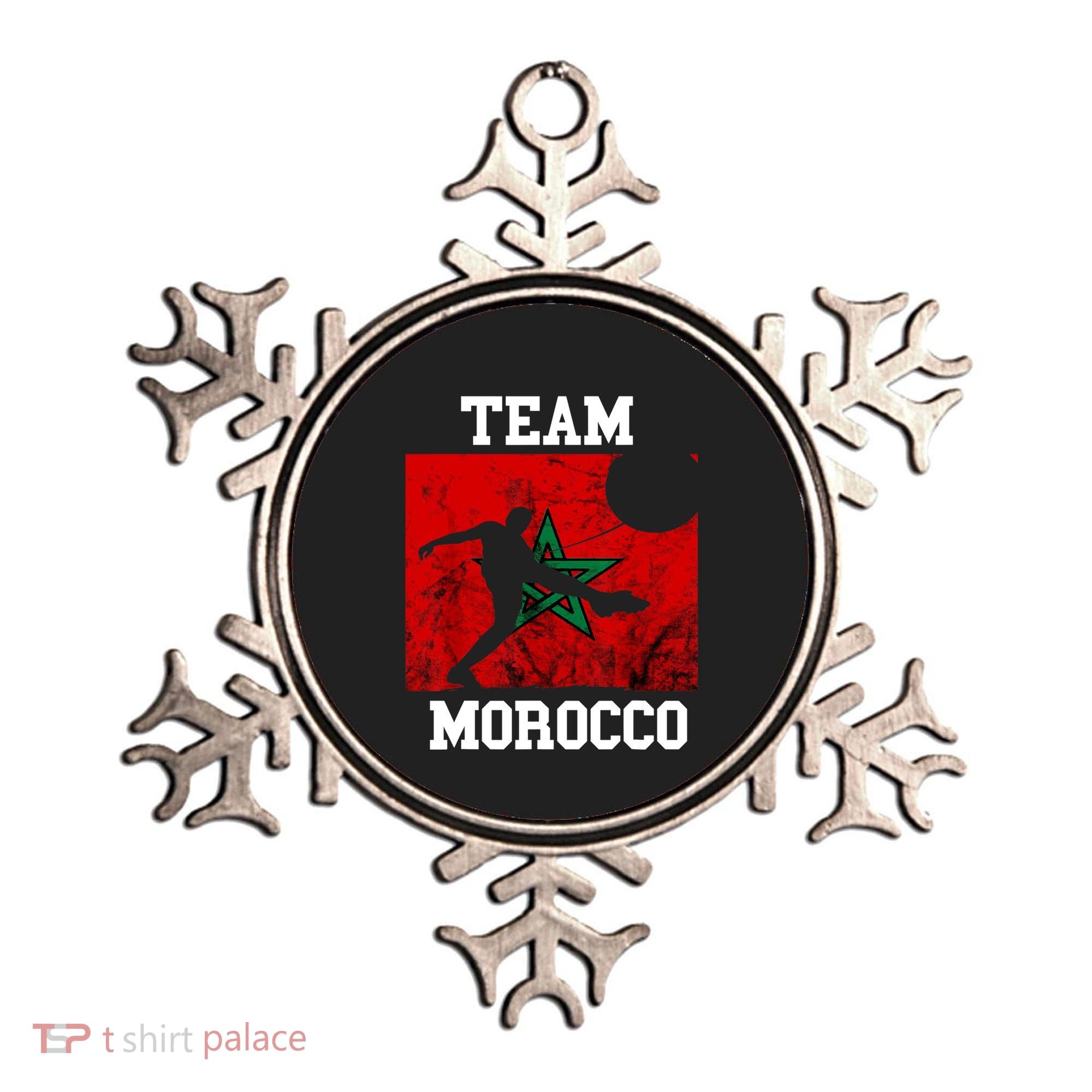 Morocco Moroccan Soccer Team Moroccan Pride Morocco Flag Ornament