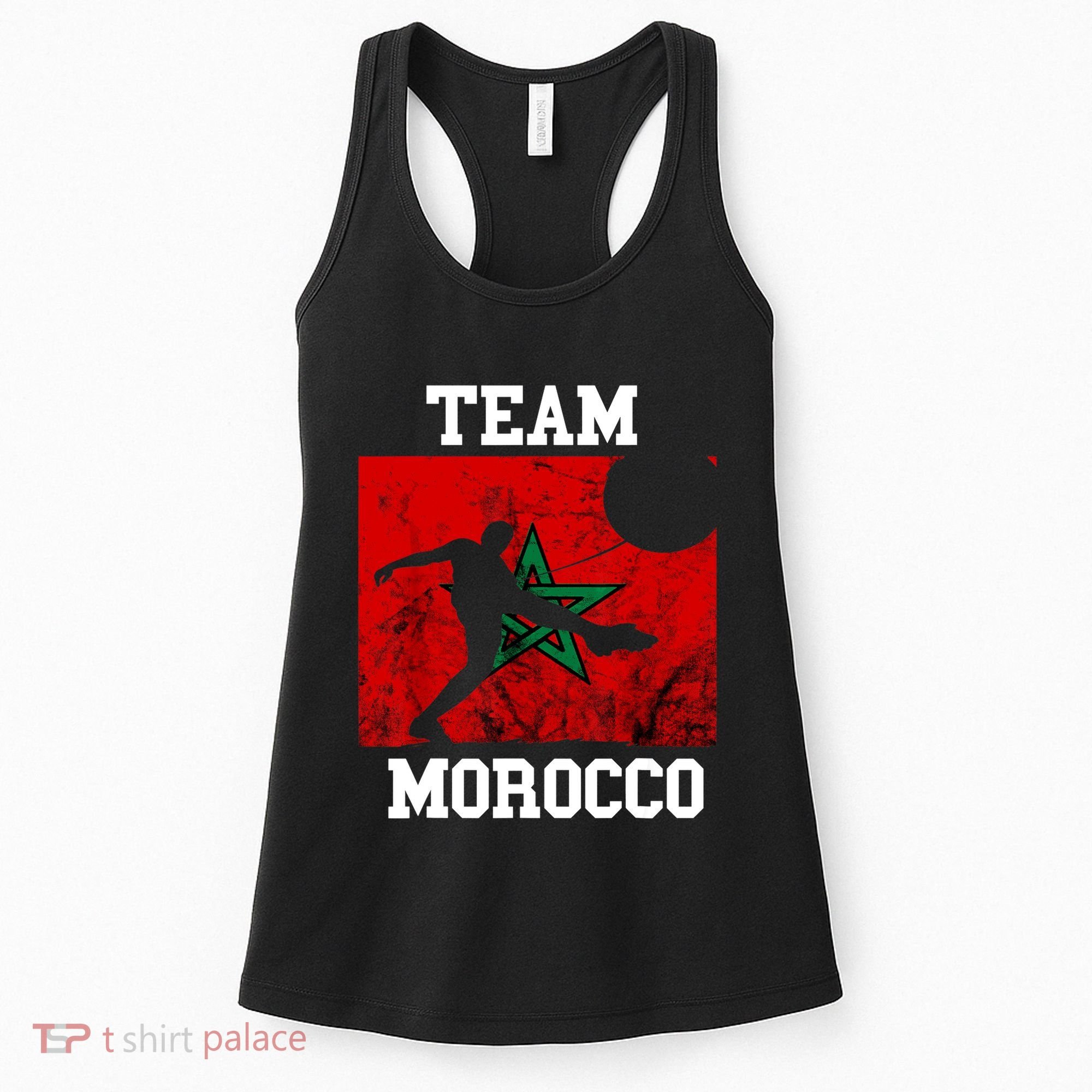 Morocco Moroccan Soccer Team Moroccan Pride Morocco Flag Women's Tank Top