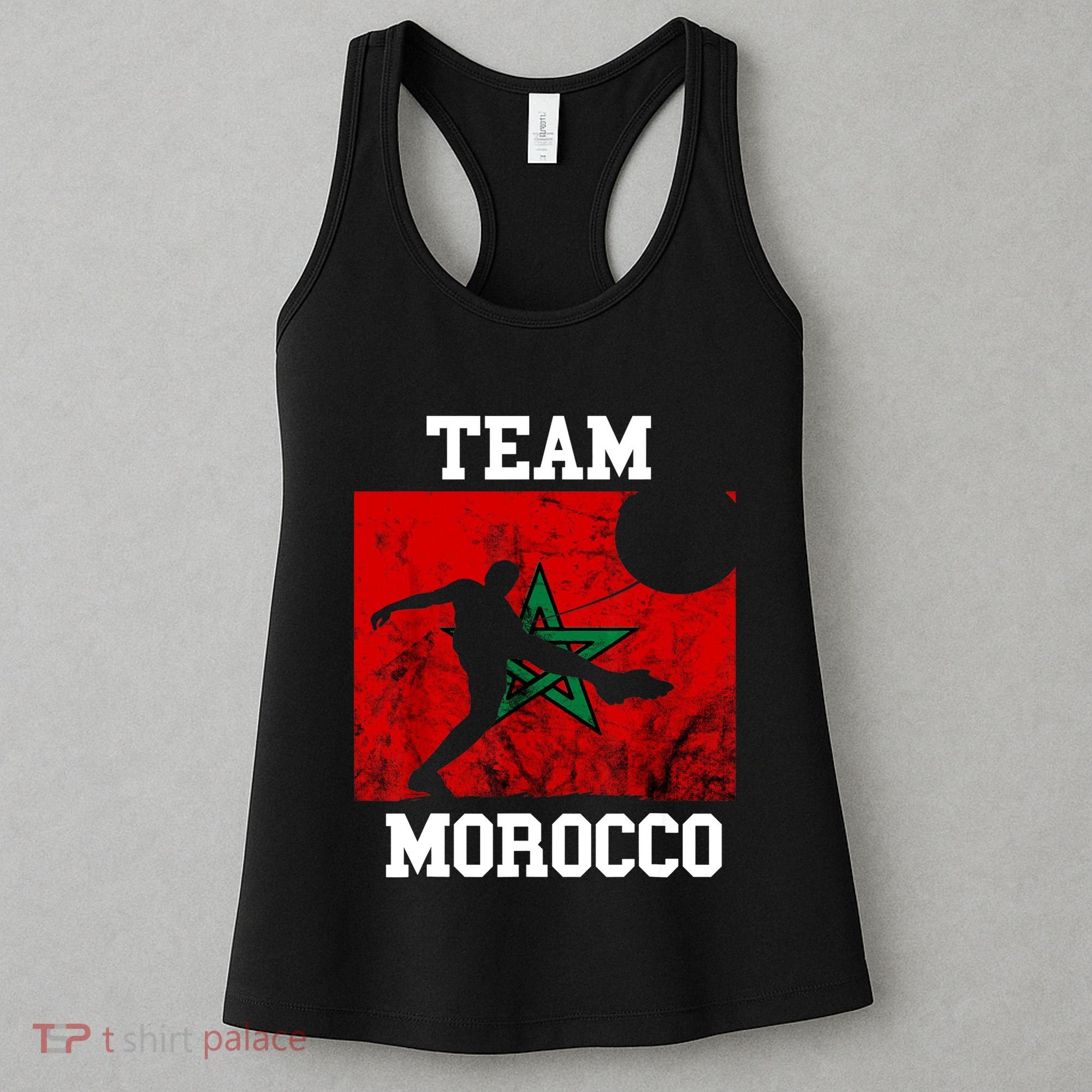 Morocco Moroccan Soccer Team Moroccan Pride Morocco Flag Women's Tank Top