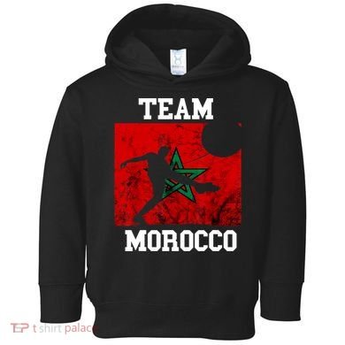 Morocco Moroccan Soccer Team Moroccan Pride Morocco Flag Toddler Hoodie