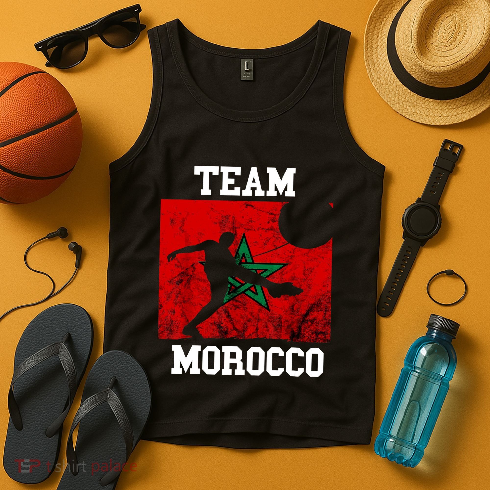 Morocco Moroccan Soccer Team Moroccan Pride Morocco Flag Tank Top